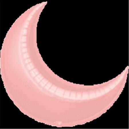ANAGRAM 26 in. Pastel Pink Crescent Flat Foil Balloon 41191